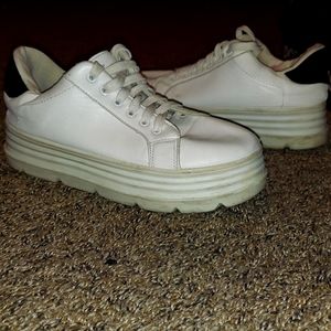 White Platform Sneakers